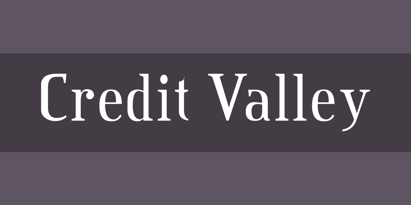 Пример шрифта Credit Valley